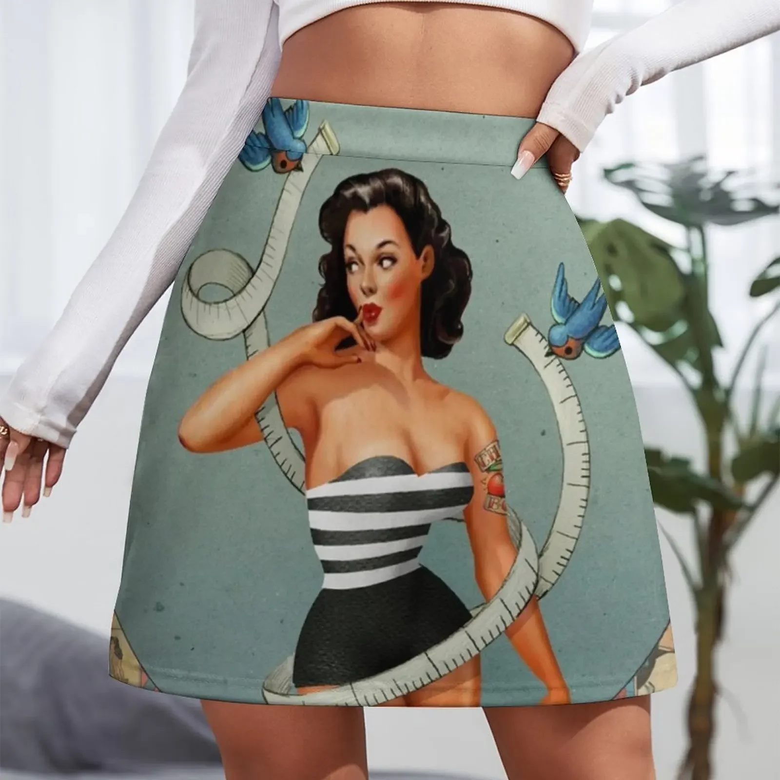 Rok Mini Pin Up dan Komik Rok Wanita Rok Pendek Anak Perempuan