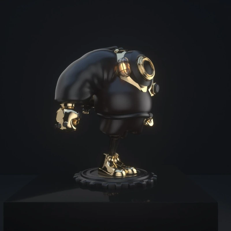 Semi-mechanical figure model home decoration creative collection