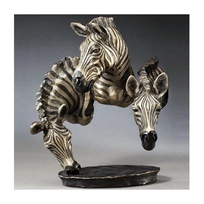 European bronze greek statue abstract zebra horse head customized animal metal sculptures for sale