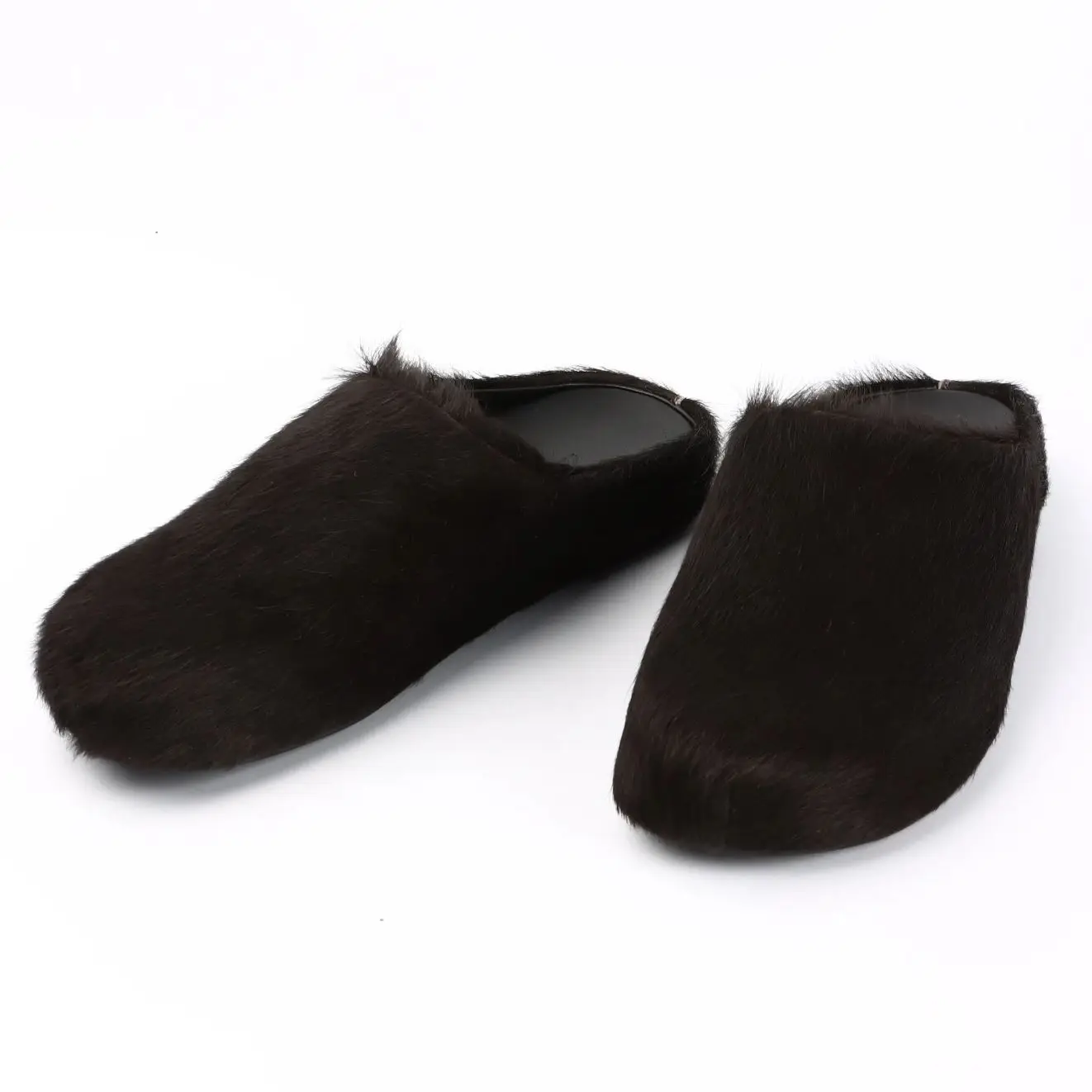 Fashion Design Men Mules Slippers Italy new Moccasins Horsehair Flat Furry slides Women Genuine Leather Casual Slipper outdoor