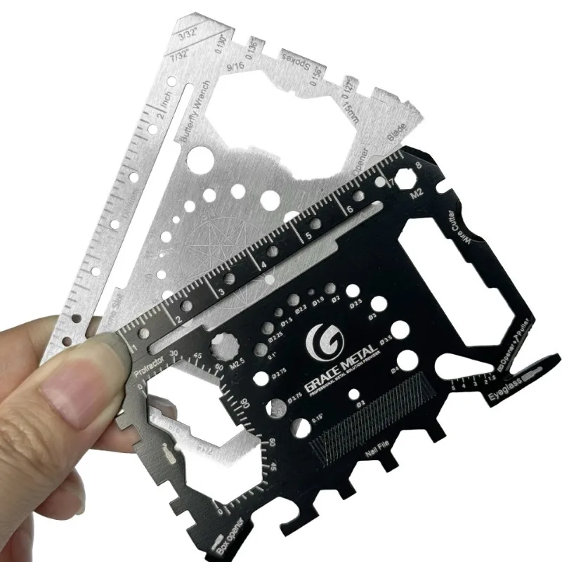 Multifunctional 46 in 1 tool card Carry multi-purpose survival accessories with you outdoors gadgets Portable Camping tool card.