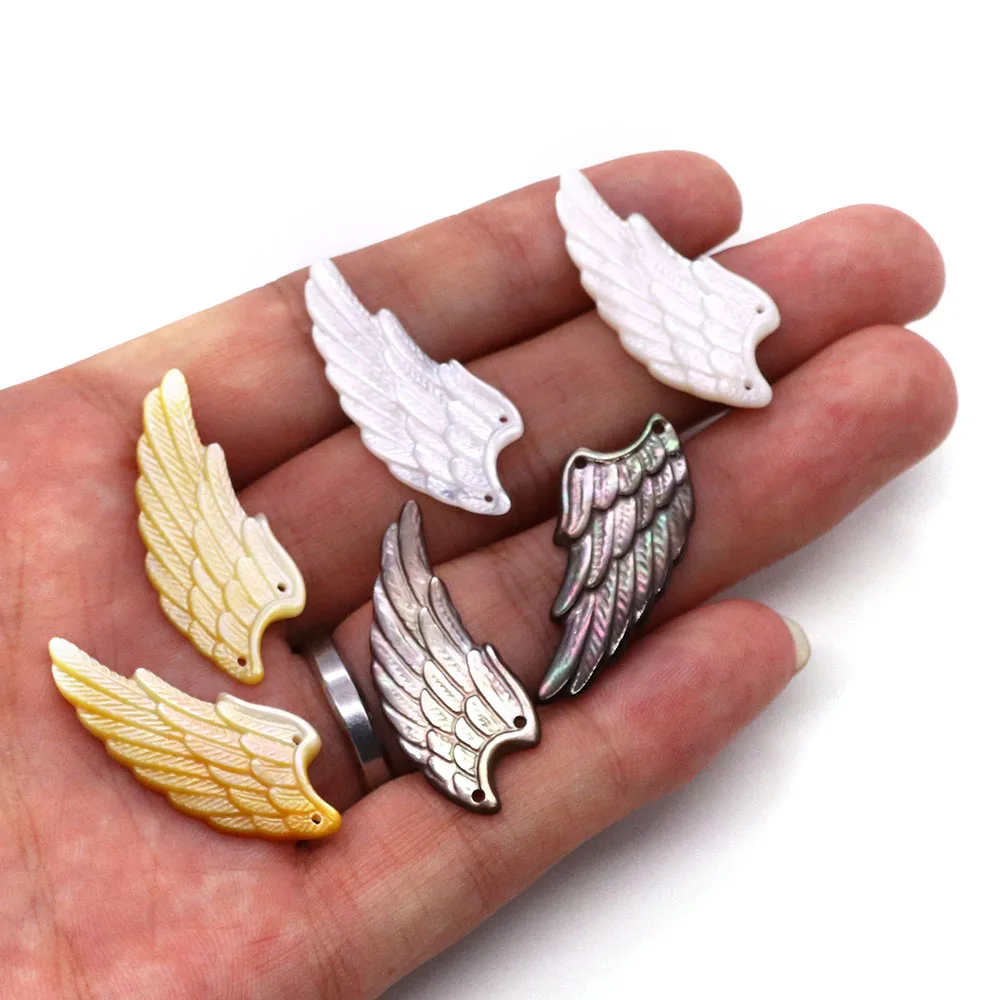 

Natural Seawater Shell Carved Wing Pendant 14x34mm Fashion and Elegant Boutique Women's Jewelry DIY Necklace Earring Accessories