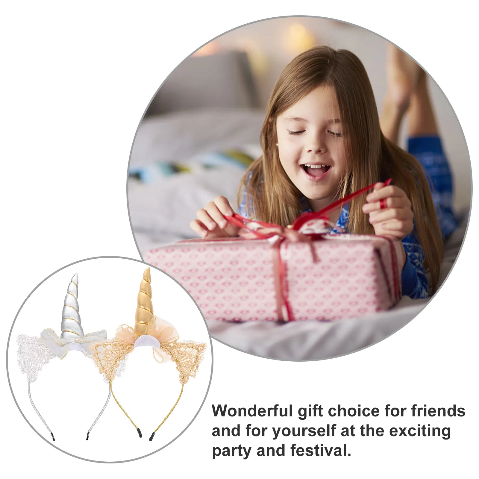 

2 шт., обручи для волос с единорогом, уникальные аксессуары для девочек, детский декор, головной убор для Хэллоуина, дорожные нежные костюмы