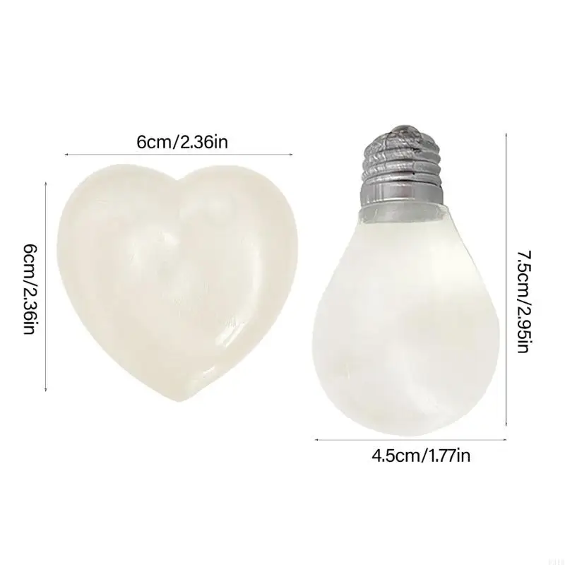 Squeeze Stress Toy Decompression Soft Vent Toy Stretchy Heart/Bulb for Autisms P31B