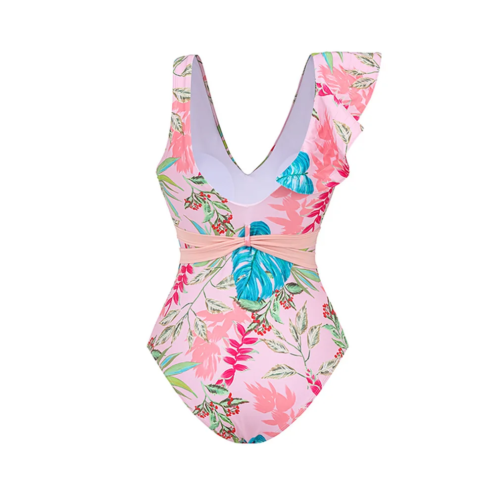 Maillot de bain une pièce vintage pour femmes, bikini de luxe, robe de plage dos nu, vêtements de plage d'été trempés