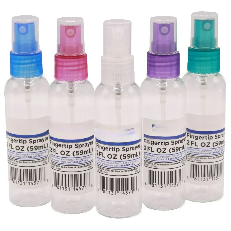 (6 pack) Fingertip Spray Bottle, Color May Vary, 2 fl oz