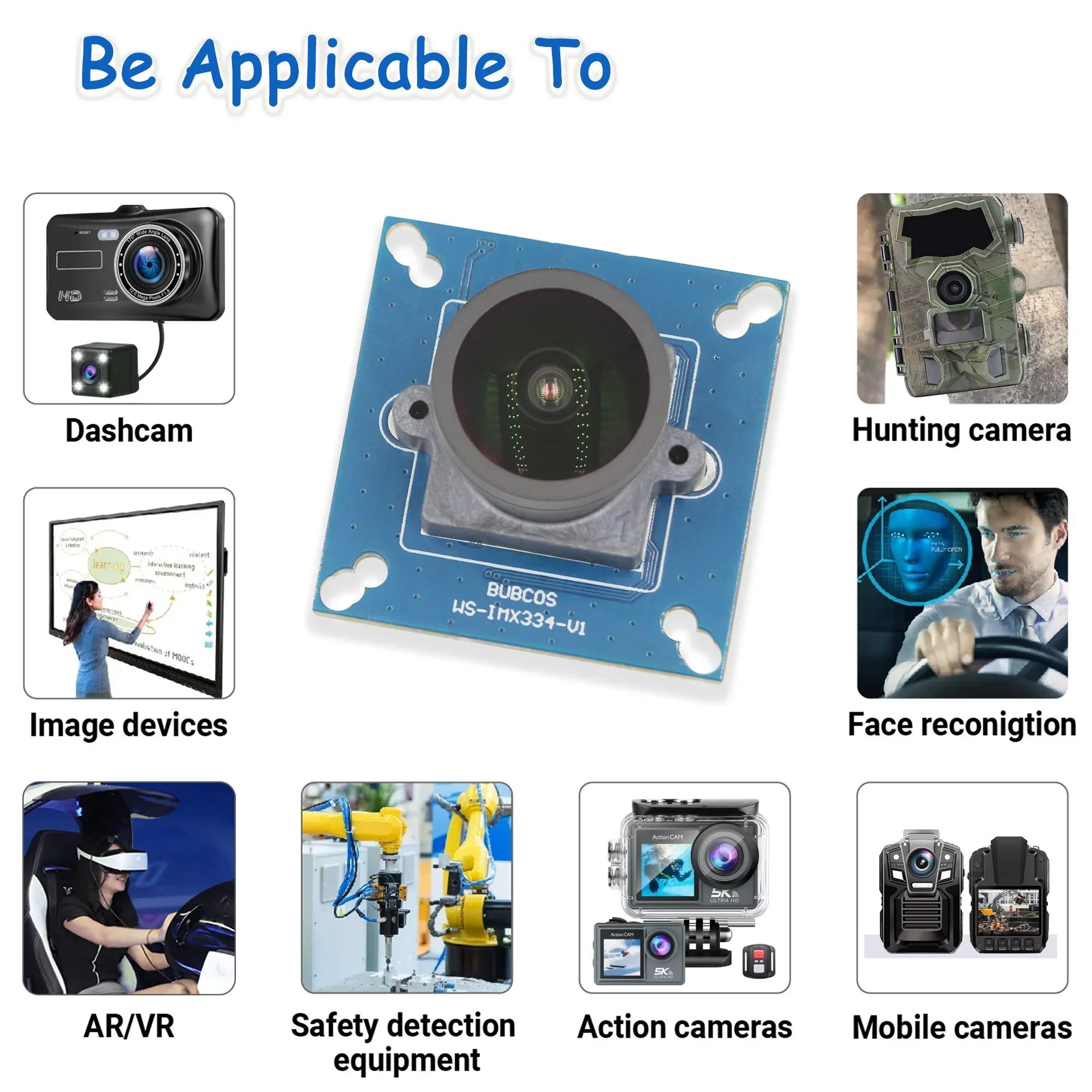 

New 8MP 4K IMX334 60FPS High Speed Global Shutter HDR 140 Wide Angle CMOS Camera Sensor Module FF 1/1.8 Inch MIPI CSI