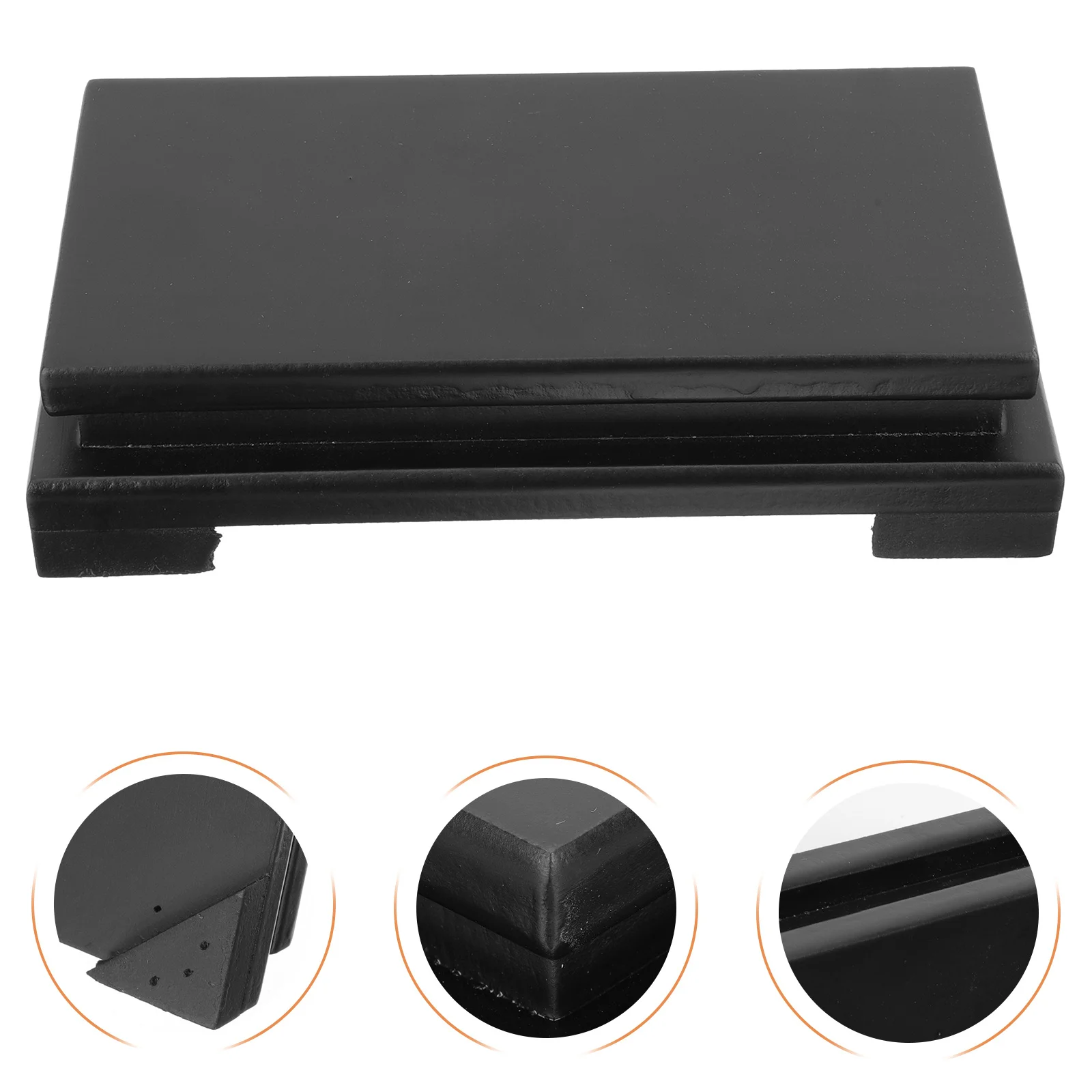 1 قطعة قاعدة بوذا مستطيلة قسط الزهور الخشبية حامل منصة الإبداعية الحرفية الزينة عرض المشهد الداخلي