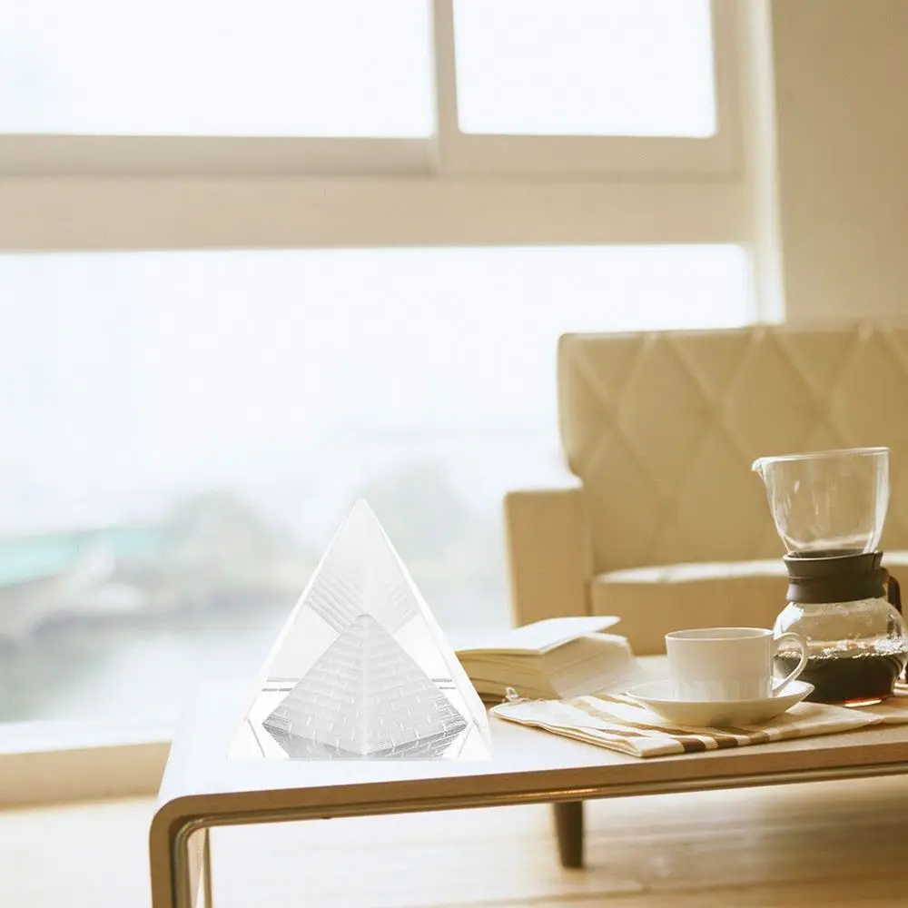Building Model Carving Home Decoration Decorative Ornaments 3D Egypt Crystal Pyramid Pyramid Decor Egypt Pyramid Stereo Pyramid