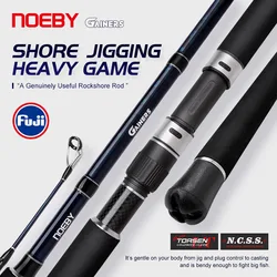 NOEBY Shore Jigging Fishing Rod 2.59m 2.75m 3.05m Gainers Heavy Game Lure Max 200g Fuji Sets Long Cast Spinning Sea Fishing Rods