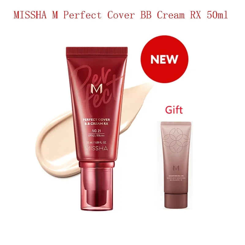 MISSHA B Крем 50 мл # 21Лайт-бежевый ПОДАРОК 20мл # 19 Новая версия консилера для лица Волшебная основа Консилер для лица Увлажняющий