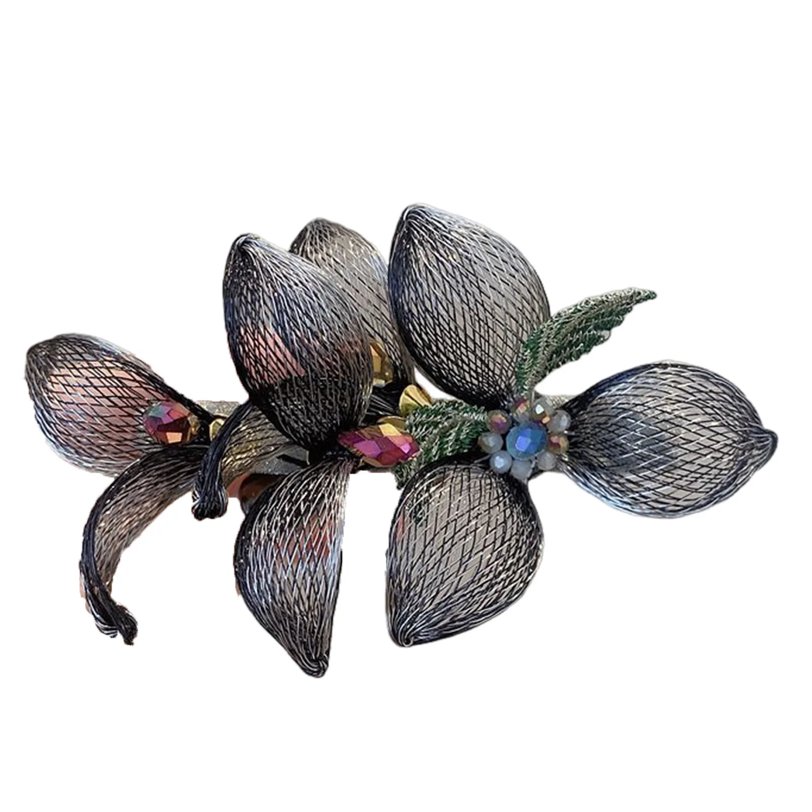 

Flower Hair Clip for Girls 3D Flower Spring Clip Bridal Hair Accessories for Gown Dress Hairstyle Making Tool