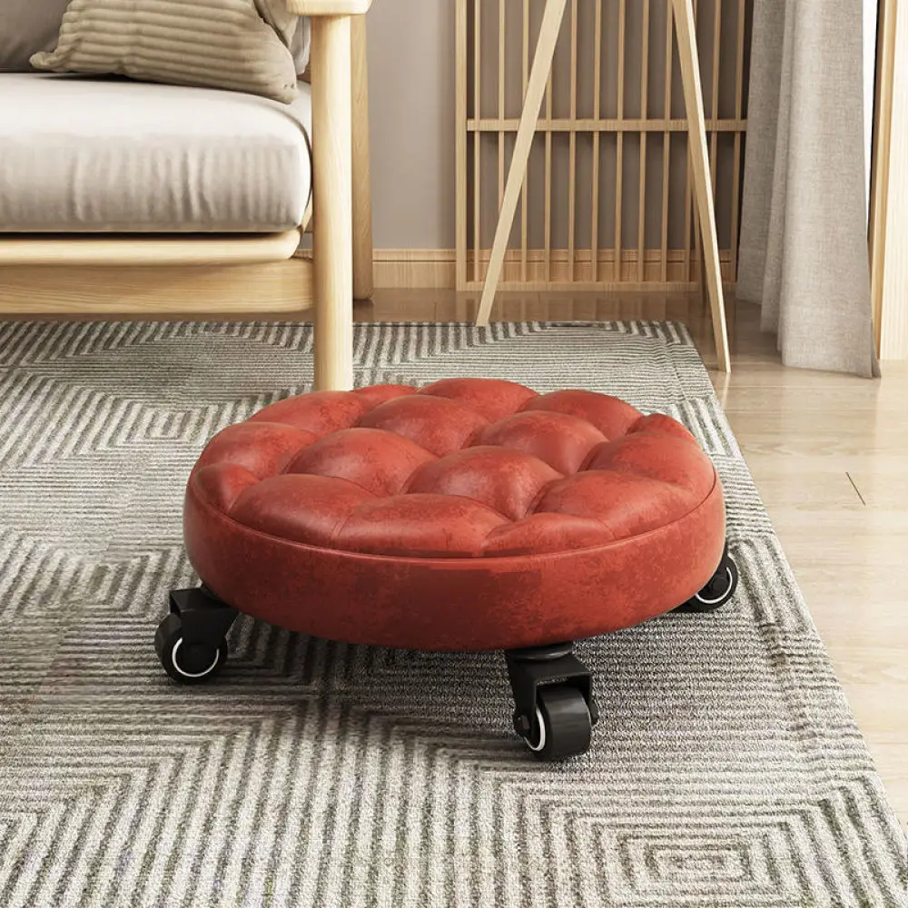Rolling Work Seat Low Stool With Universal Casters Floor Cleaning Chair Convenient Household Mobility Task Furniture