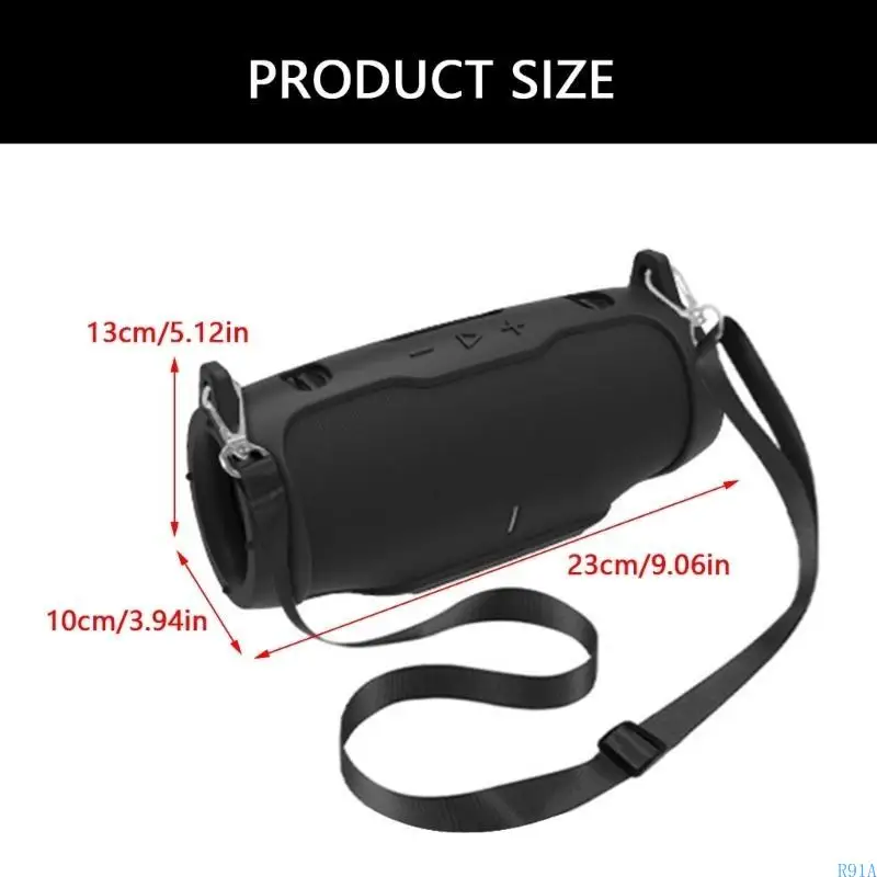 R91A schokbestendige siliconenkoffer met schouderbanden draagtas voor lading 6 luidspreker