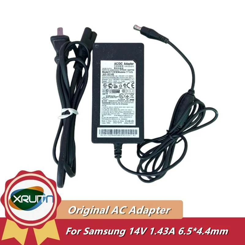 Original 14V 1.43A AD-2014B 20W AC DC Adapter Charger For Samsung S19B300NW S19B300B S19B150N LCD LED Monitor 14020GN S22B360H