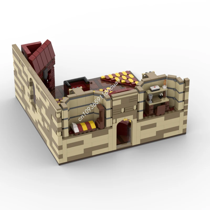 

1157 шт. MOC Castle Wizard, обычная комната, 1 Гарри, строительные блоки, рождественские игрушки, очень подробный креативный проект для подарка Enthus