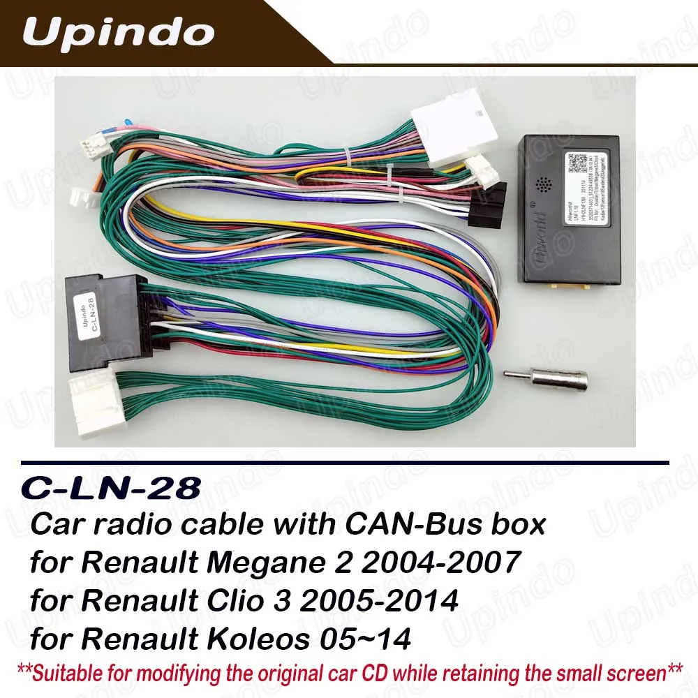Android Head Unit Radio Cable CAN Bus Adapter for Renault Megane 2 Clio 3 Koleos 3 Car Stereo Wiring Harness Socket Connector