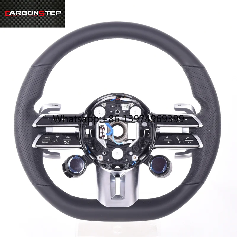 Car Steering Wheel for Mercedes-Benz AMG G63 W212 W222 W213 W205 W211 W204 CLA CLS SL500 Leather Steering Wheel