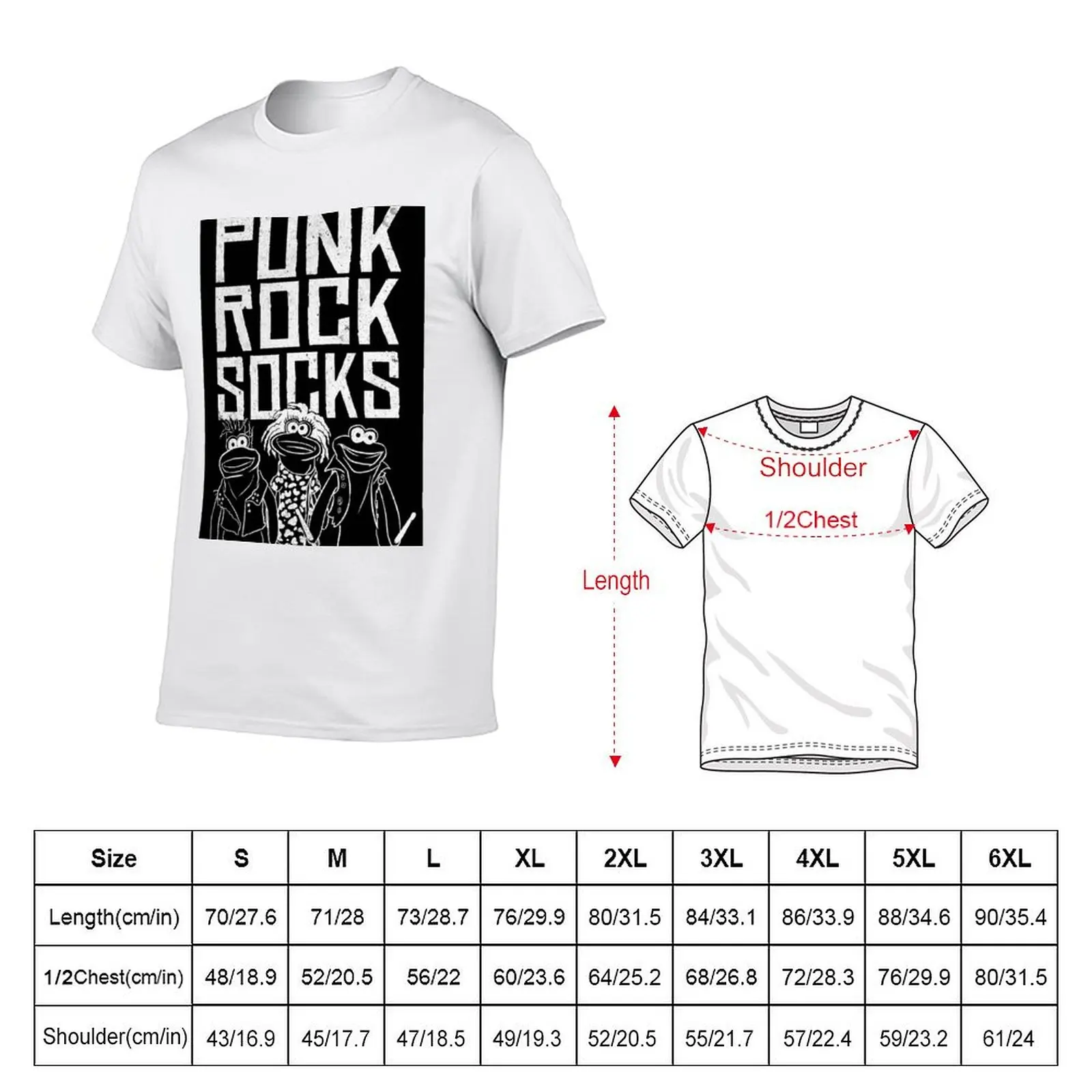 THE PUNK ROCK SOCKS T-Shirt Outdoor Sports Lightweight Tee