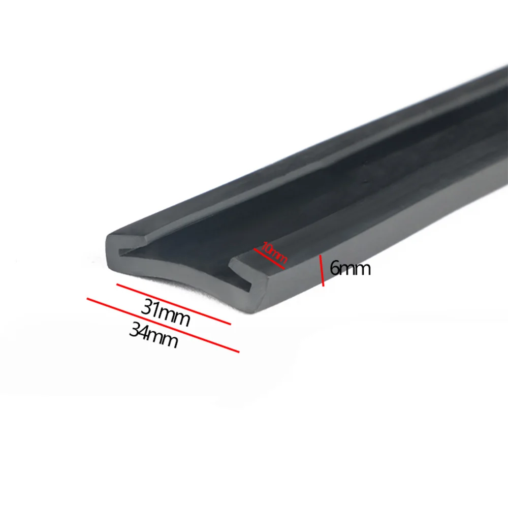 Double U-shaped Rubber Sealing Strip Double Card Groove Edging Strip Oil Resistant Anti-Collision Wear-Resistant Rubber Strip