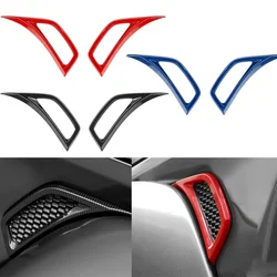 Side Fender Vent Decal Trim Cover for Jeep Wrangler JL JLU Gladiator JT 2018-2024 Carbon Fiber Exterior Accessories 2pcs
