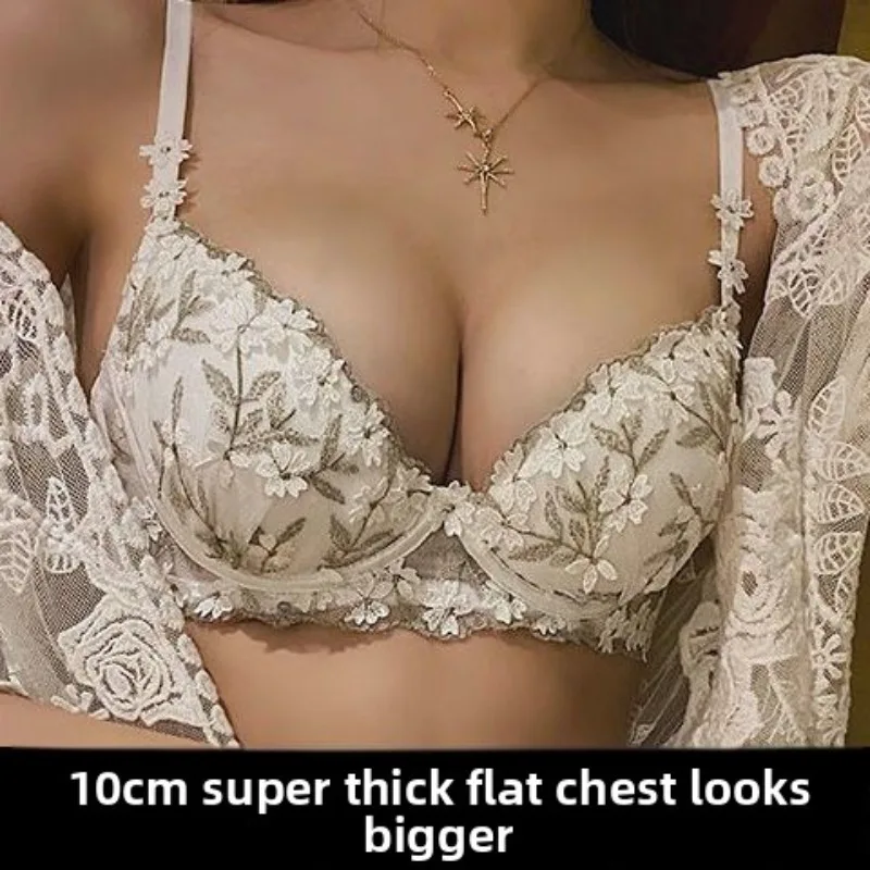 

Бюстгальтер без косточек с эффектом пуш-ап для небольшой груди, кружевной бралетт с уплотненными чашечками 10 см, сексуальное комфортное беспроводное нижнее белье в стиле Pure Desire для женщин
