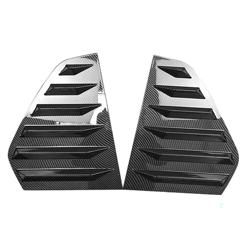 

1Pair Car Carbon Fiber Rear Window Louver Shutter Cover Trim for-Golf 8 MK8 2020 2021 Window Louver Side Vent