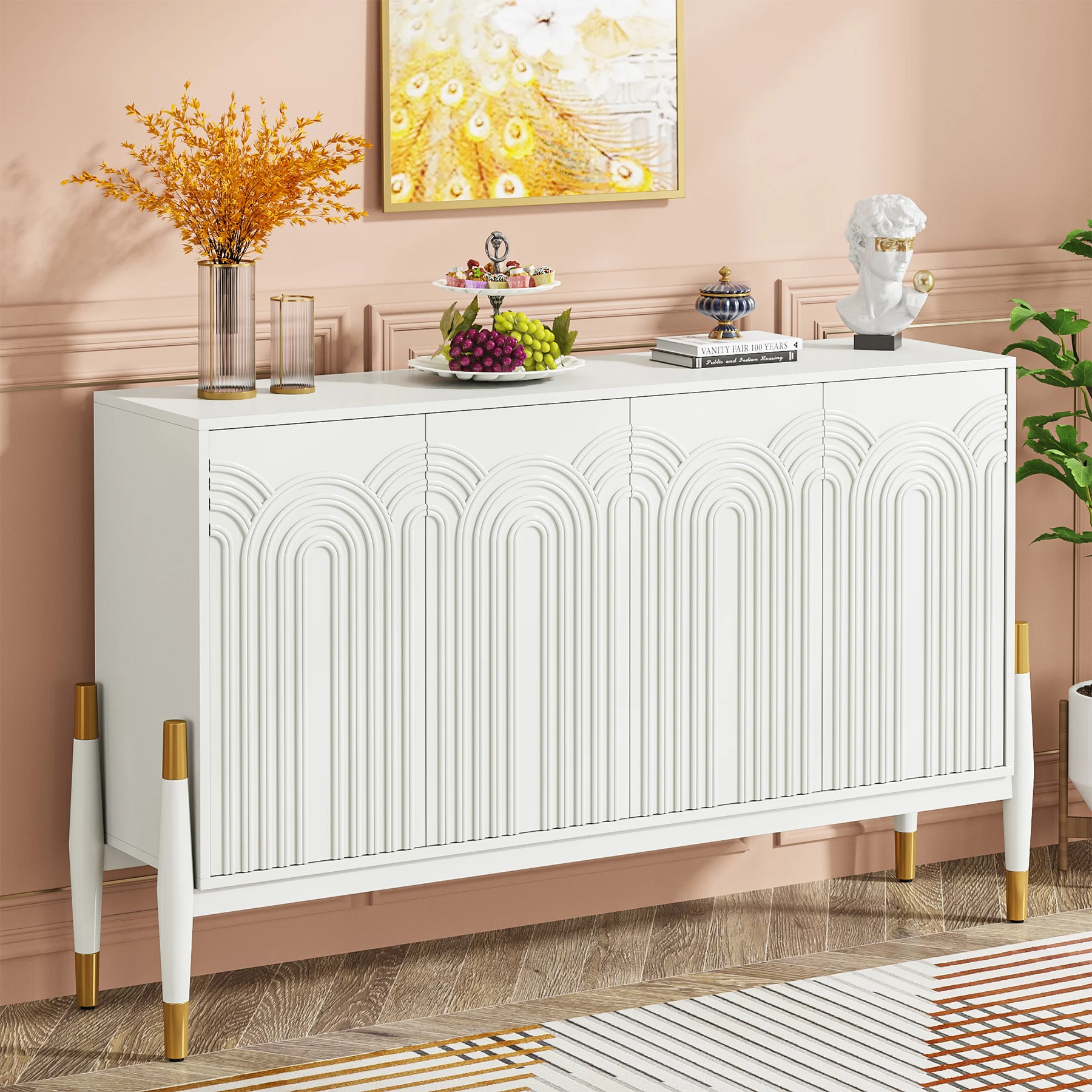 Tribesigns Sideboard Buffet Cabinet with Storage, 59