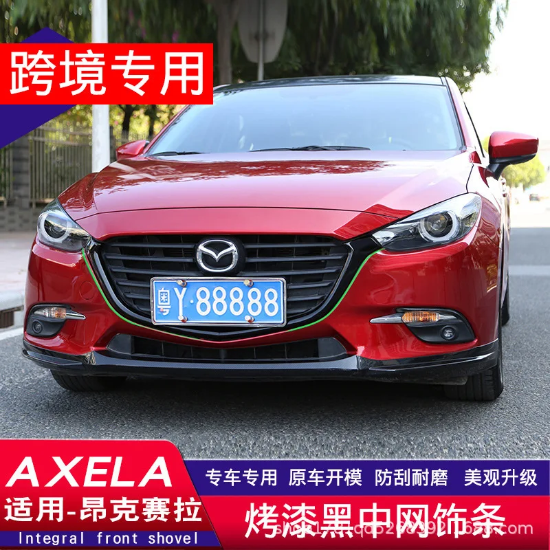 

Car Accessories For Mazda 3 Axela 2017 2018 2019 High quality ABS Front Grille Around Trim Racing Grills Trim Car styling