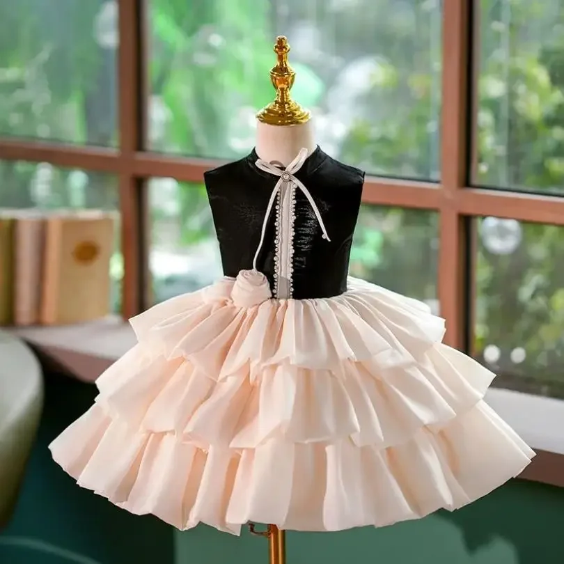 

High-End Children's Evening Gown Host Piano Performance Wedding Birthday Party Flower Girl Dresses A4185 Bridesmaid Dresses