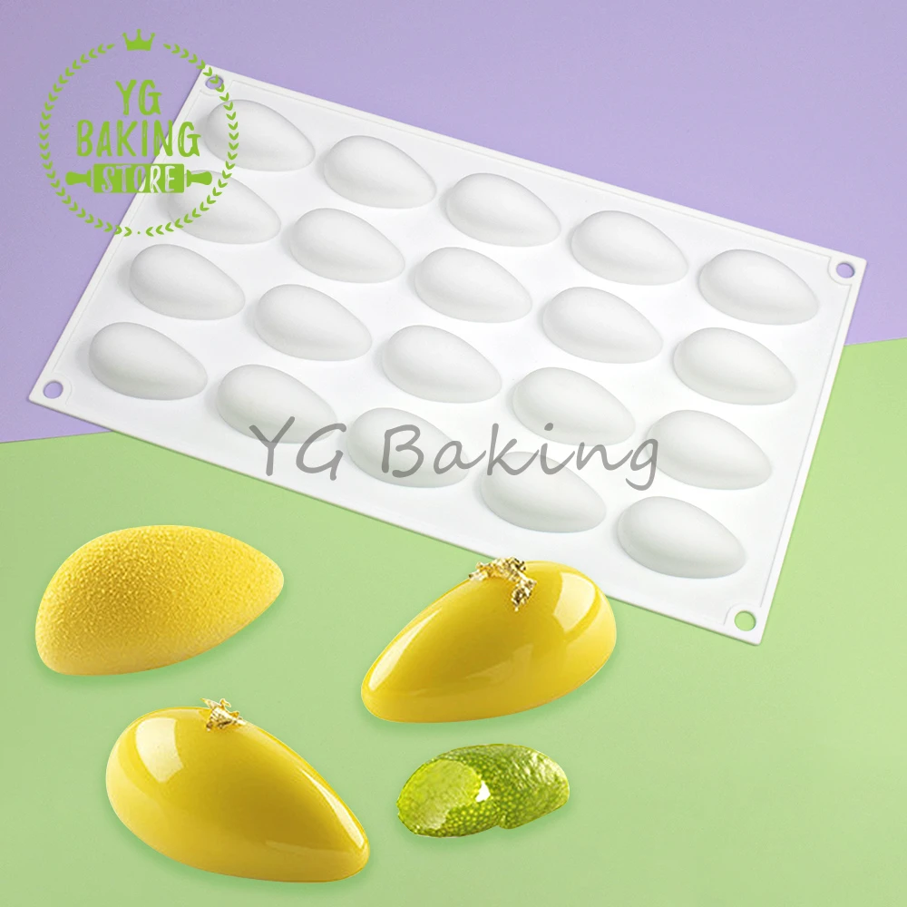 Dorica 20 Hole Olive Design Silicone Mousse Mould DIY Pudding Jelly Chocolate Mold French Dessert Cake Decorating Tools Bakeware