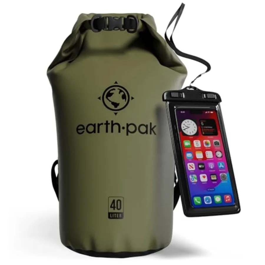 

Waterproof Dry Bag - Roll Top Waterproof Backpack Sack Keeps Gear Dry for Kayak with Waterproof Phone Case