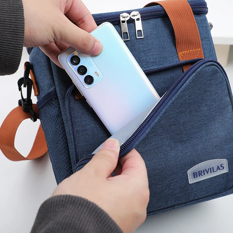 Outdoor Picnic Waterproof Ice Bag, Thickened Aluminum Foil Cross-border Crossbody Bento Fresh-keeping Bag - view 3