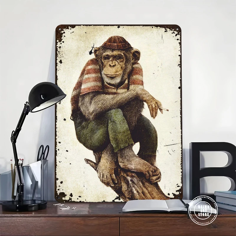 Smoke and Chill Lightly 3D Tin Poster Customized Wall Art Vintage Metal Signs for Fans Room Office Decoration Gaming Home Decor
