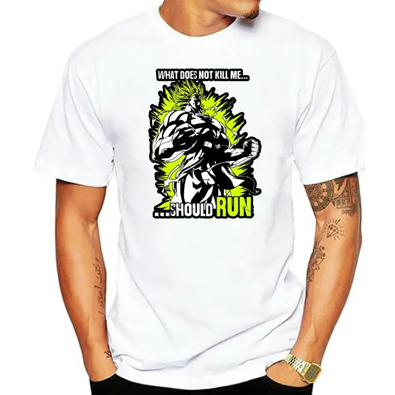 Legendary Broly What Does Not Kill Me Should Run T-Shirt Men's Cotton T-shirt