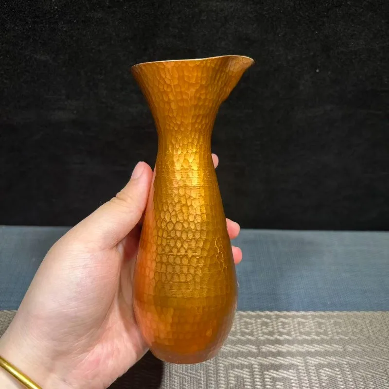 Handmade Hammered Copper Wine Decanter 250ml Thick Coating Portable Home Wine Pouring Vessel Drinkware