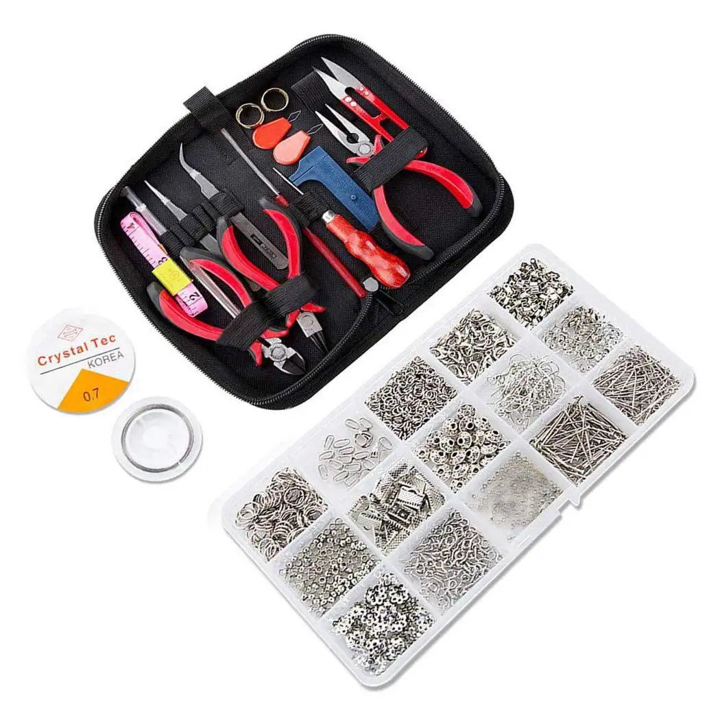 DIY Jewerly Charms, 1300 Pcs of Jewelry Making Findings Kit DIY Jewelry Finding With Jewelry Repair Tool For Home DIY Craft