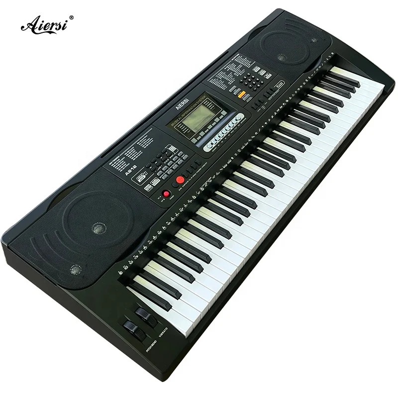 

New arrival Aiersi brand 61 keys electronic keyboard piano double tone wheel and flash drive port for professional players