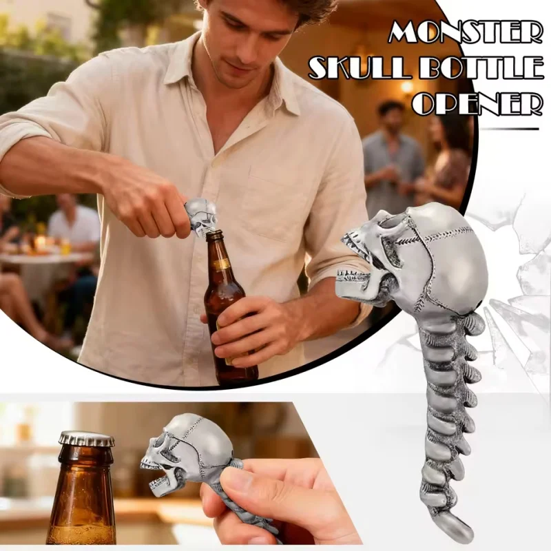 

High-end Aluminum Alloy Skull Bottle Opener Creative Personality Funny Beer Opener for Parties Picnics Camping