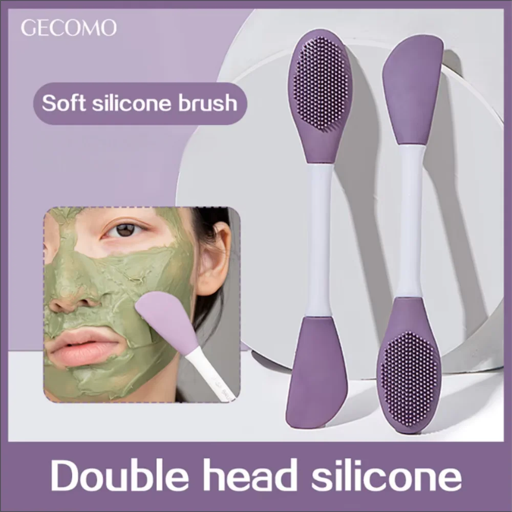 Double Headed Silicone Mask Brush Pore Cleaning Brush Smearing Mask Brush Beauty Tool