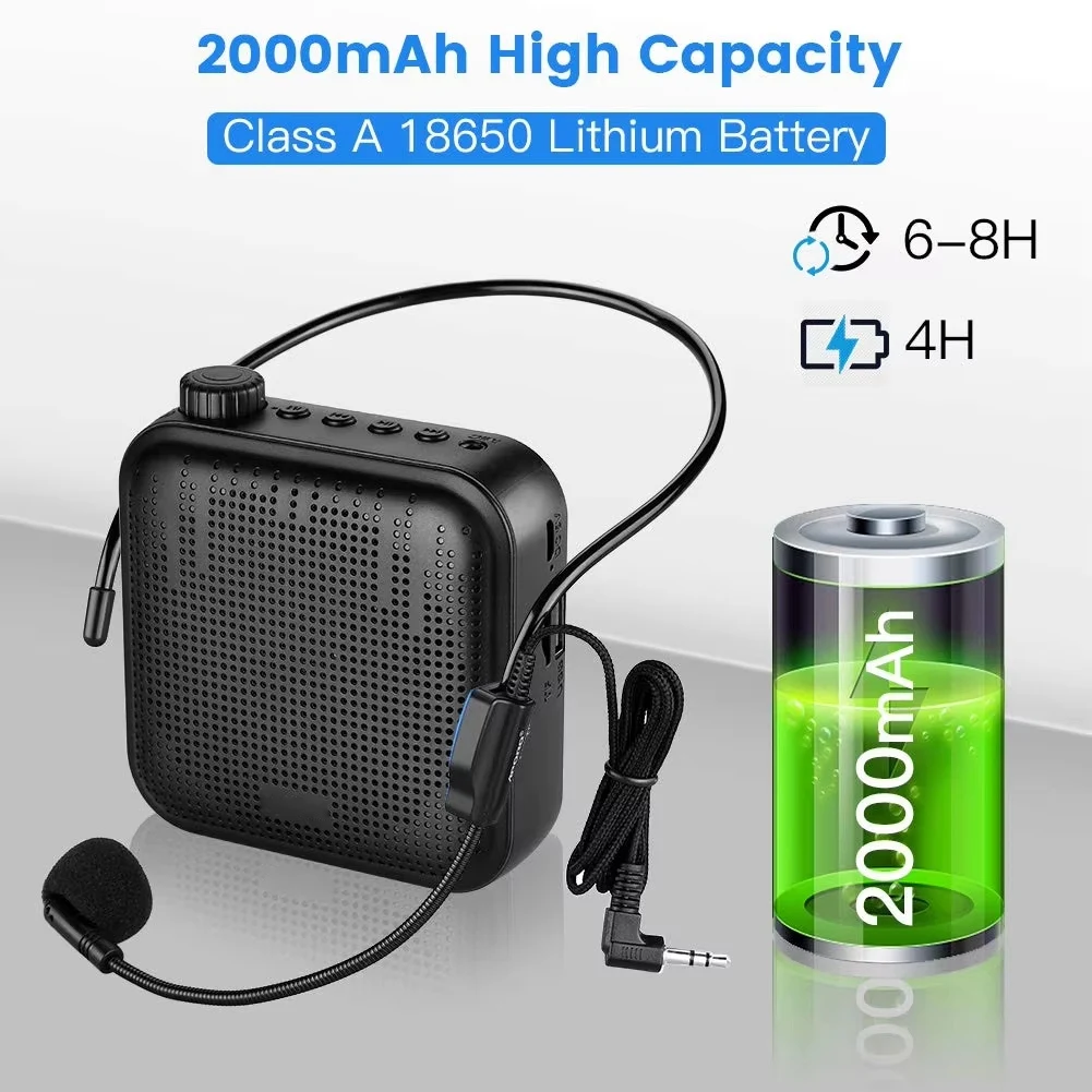 【Shopper’S-Favorite!】Microphone Included Portable Voice Amplifier Mini Audio Speaker Rechargeable Ultralight Loudspeaker For Tea