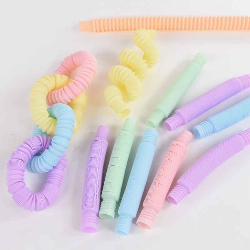 6-24Pcs Flexible Pop Tubes Fidget Sensory Toys Stress Relief Toddler Gift Kids Birthday Party Favors Pinata Goodie Bag Filler