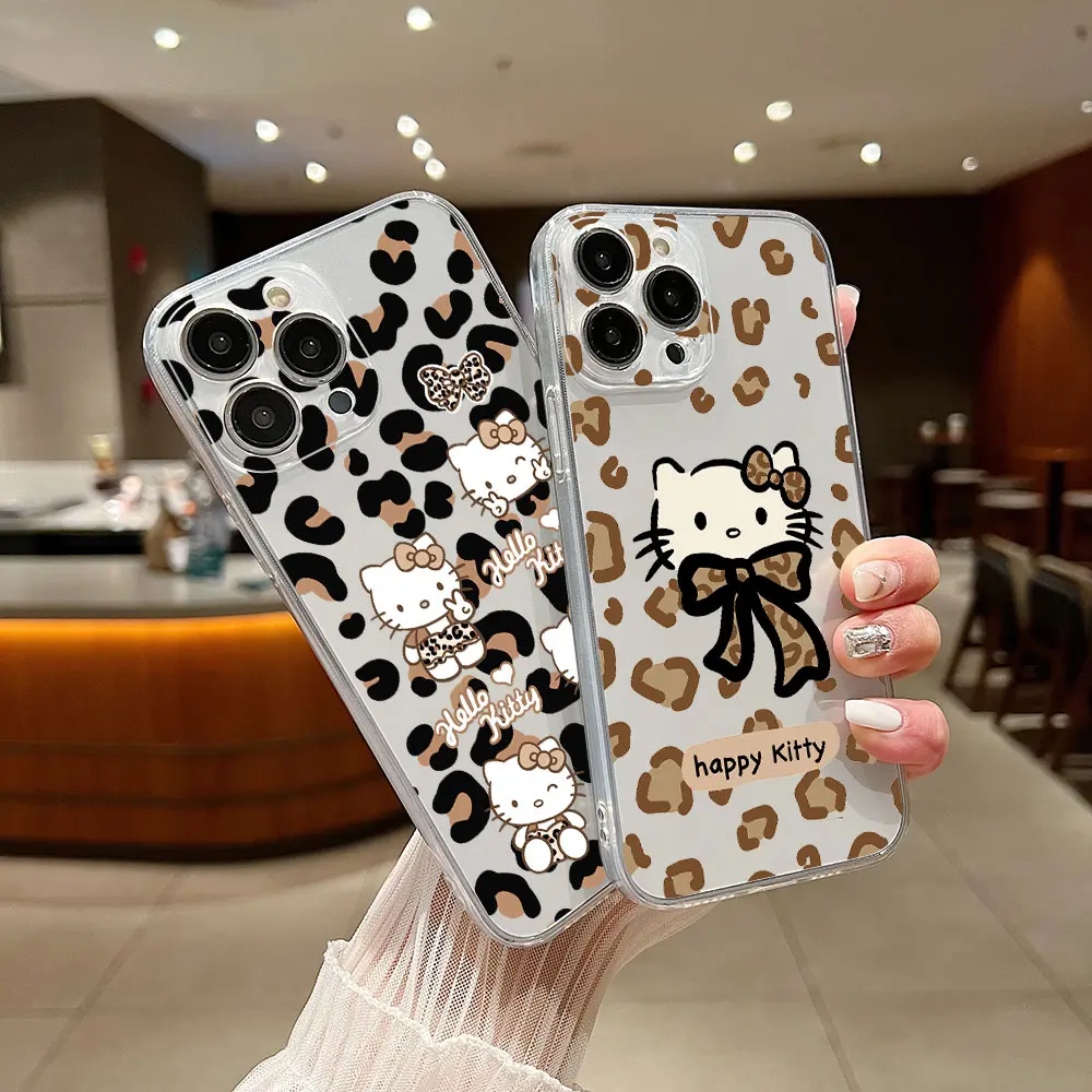 Fashion Hello Kitty Phone Case For Samsung S24 S23 S22 S21 S20 S10 FE Note20 Note10 Plus Ultra Lite 5G Clear Soft TPU Cover