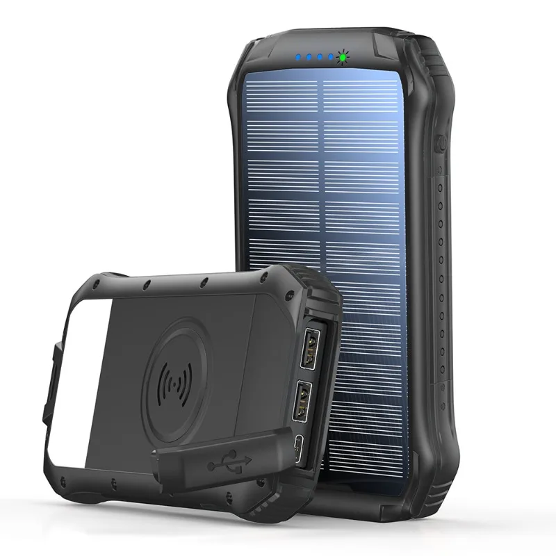 

CE/PSE certified outdoor waterproof wireless charging solar power bank fast charging large capacity