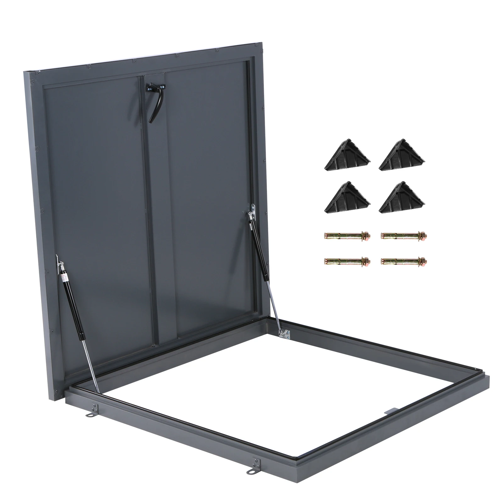 

Люк-крышка для вентиляции чердака 35.83x35.83 дюйма с газовым амортизатором и ручкой для подвалов, церковных кладовок, домов и чердаков