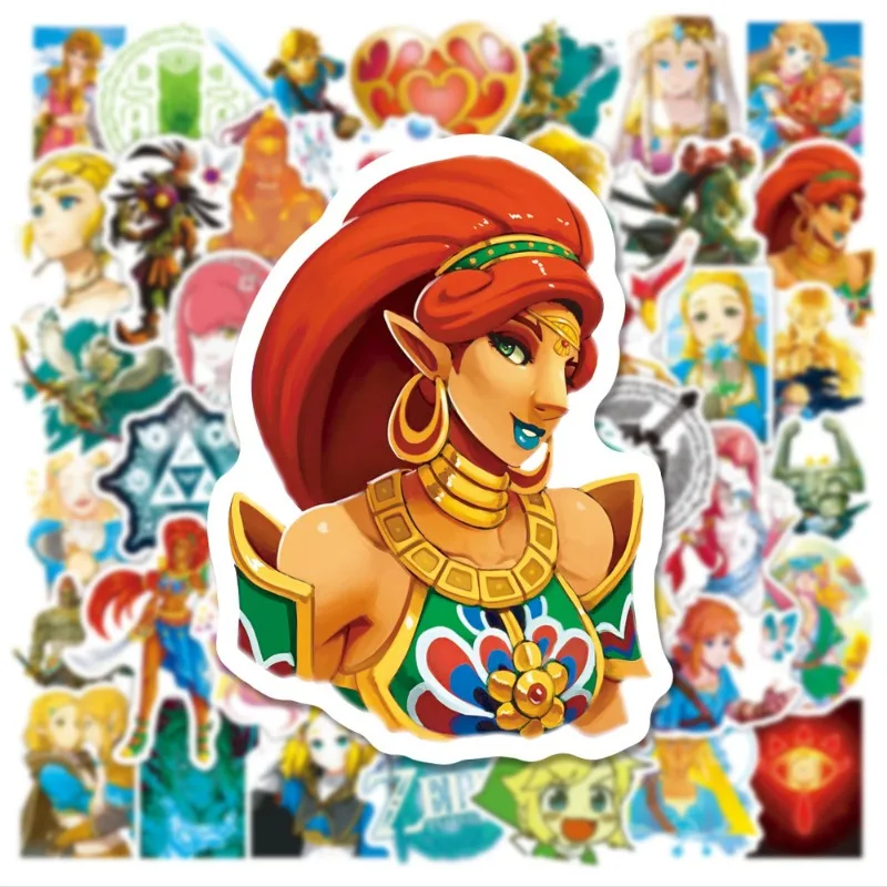 50pcs Game The Legend of Zelda Series Graffiti Stickers Suitable for Helmet Desktop Wall Decoration DIY Sticker Pack Wholesale