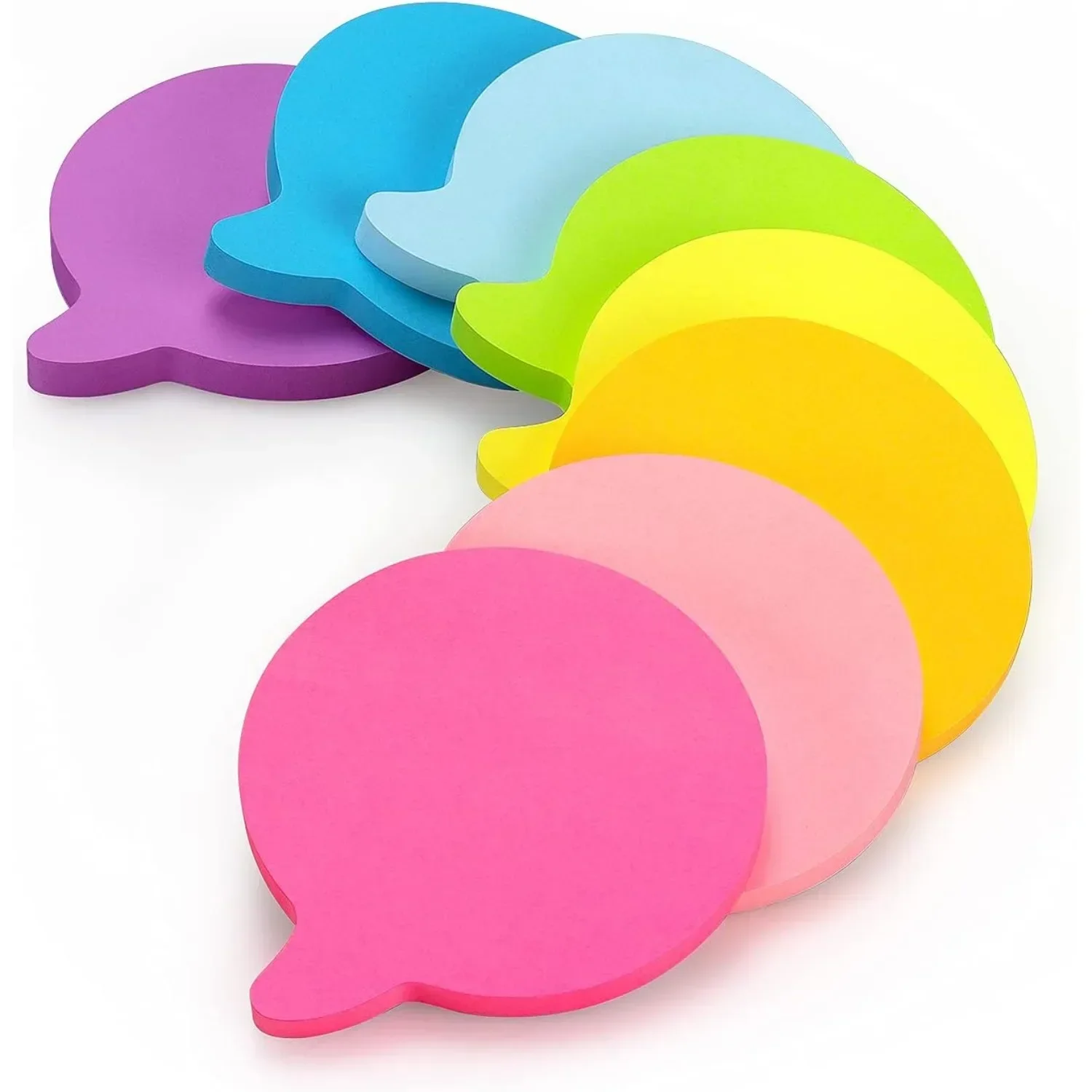 

Bubble Shape Sticky Notes 8 Color Bright Colorful Sticky Notes Book 75 Sheets/Book Self-Adhesive Sticky Notes Book