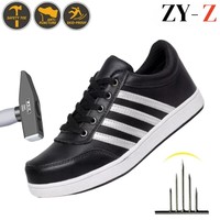Lightweight Breathable Sneakers Steel Toe Non Slip Anti-puncture Indestructible Safety Shoes Protection Safety Shoes for Men