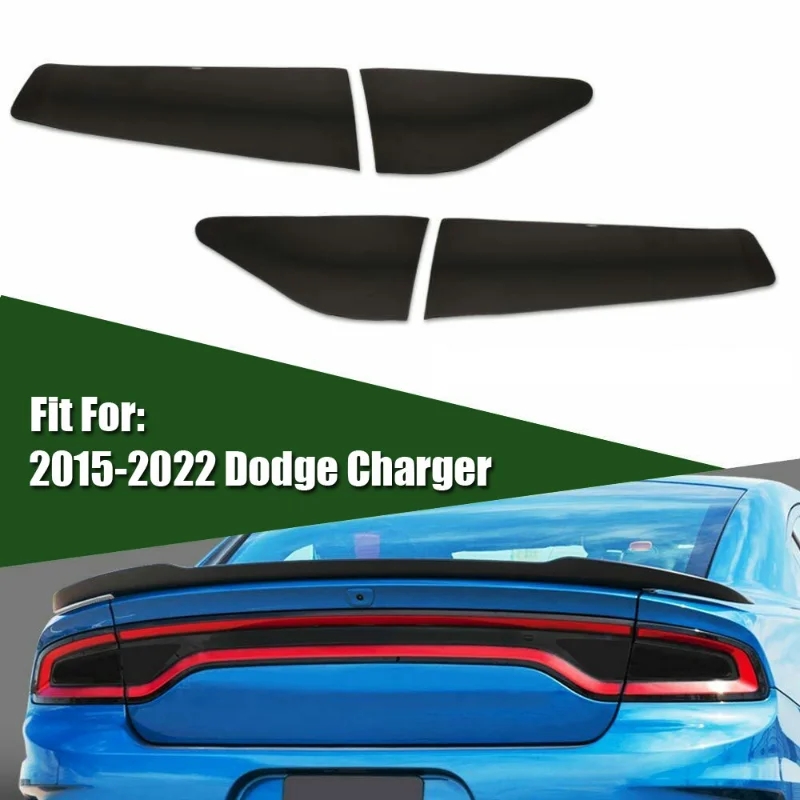 

Car Tail Light Tint Overlays Sticker Auto Rear Lamp Vinyl Decal Dark Smoked Film Sticker Accessories for 2015-2022 Dodge Charger