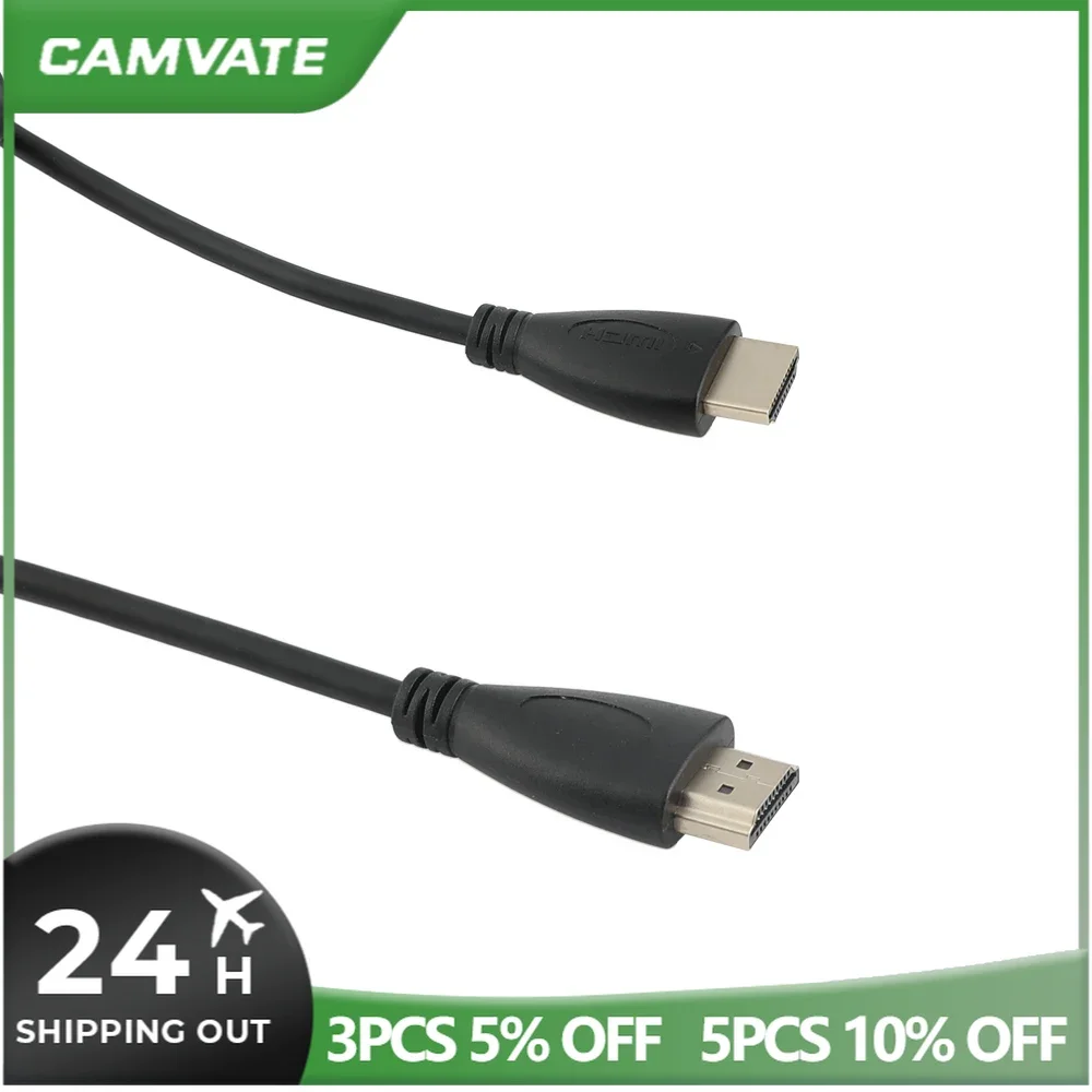 CAMVATE Standard Full HDTV (Type-A) To Full HDTV (Type-A ) Coiled Cable Connector For 720P/1080i/1080P Full HD(12